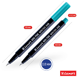 Набор капиллярных ручек Luxor "Mini Fine Writer 045" 10цв., 0,8мм, европодвес