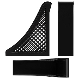 Лоток вертикальный для бумаг BRAUBERG ECO, 240х80х290 мм, сетчатый, черный, 239014