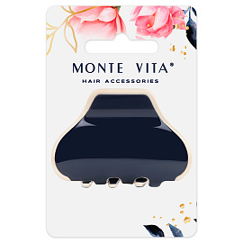 Краб для волос 6 см, темно-синий, MONTE VITA, 457022