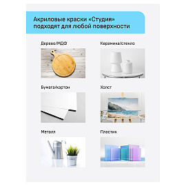 Краска акриловая Гамма Студия голубая ФЦ 75 мл в тубе