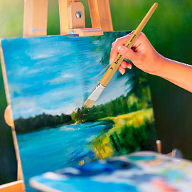 Кисть BRAUBERG, щетина, плоская, № 18, 200206