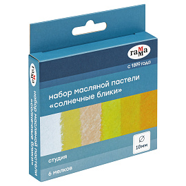 Пастель масляная Гамма "Студия", "Солнечные блики", 6 цветов, картон. упак., европодвес