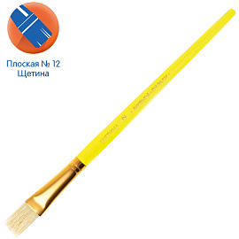 Кисть щетина Мульти-Пульти, плоская №12 фото Кисть щетина Мульти-Пульти, плоская №12