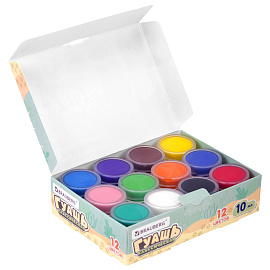 Гуашь BRAUBERG "МИЛЫЕ КОТЫ", 12 цветов по 10 мл, 192640