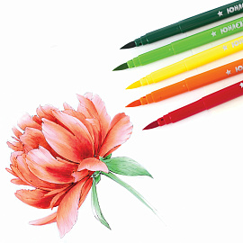 Фломастеры с кистью ЮНЛАНДИЯ "ЮНЫЙ ВОЛШЕБНИК", 12 цветов, вентилируемый колпачок, 151430 фото Фломастеры с кистью ЮНЛАНДИЯ "ЮНЫЙ ВОЛШЕБНИК", 12 цветов, вентилируемый колпачок, 151430