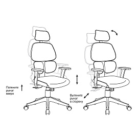 Кресло руководителя Helmi HL-E36 "Support", ткань черная фото Кресло руководителя Helmi HL-E36 "Support", ткань черная