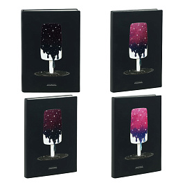 Ежедневник недатированный, А5, 136л., кожзам, MESHU "Magic. Ice cream", тон. блок, аппликация с анимированным изображением, закладка-ляссе