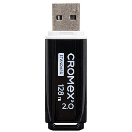Флеш-диск 128 GB, CROMEX (КРОМЕКС) Standard USB 2.0, черный, 514161