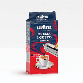 Кофе молотый Lavazza Crema e Gusto Classico 250 г (вакуумная упаковка)