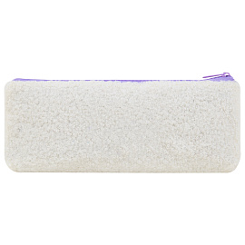 Пенал ЮНЛАНДИЯ, 1 отделение, плюш, "Bear", белый, 22x8х3 см, 272270