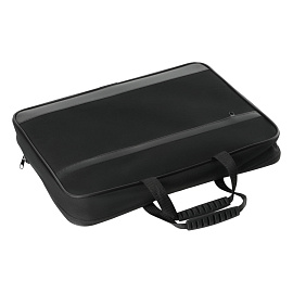 Сумка деловая OfficeSpace "Ancona" ткань, черный, 2 отделения, молния