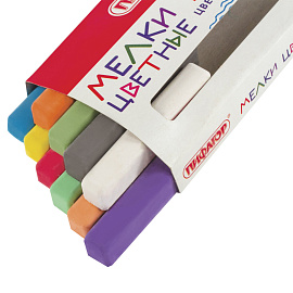 Мел цветной квадратный 10 штук, ПИФАГОР, картонная упаковка, 221168 фото Мел цветной квадратный 10 штук, ПИФАГОР, картонная упаковка, 221168