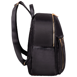 Рюкзак BRAUBERG PODIUM женский, карман-антивор, нейлон, черный, 30х26х12 см, 270814