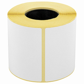 Этикетки термотрансферные, ПОЛУГЛЯНЕЦ, 75х120 мм, 300 этикеток в ролике, 115609