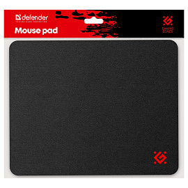 Коврик для мыши Defender Black One 200*250*2мм, ткань+резина