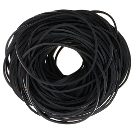 Банковская резинка 100г OfficeSpace, диаметр 60мм, черный, опп пакет с европодвесом