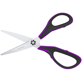 Ножницы Berlingo "Easycut 350", 21см, сиреневые, эргономичные ручки, мягкие вставки, европодвес фото Ножницы Berlingo "Easycut 350", 21см, сиреневые, эргономичные ручки, мягкие вставки, европодвес
