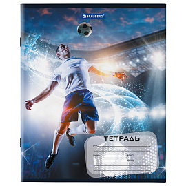 Тетрадь 12 л. BRAUBERG, клетка, обложка картон, "ФУТБОЛ", 106467