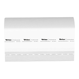 Полотенца бумажные 150 шт., VEIRO (Система H2) COMFORT, 2-слойные, белые, КОМПЛЕКТ 21 пачка, 32х21,6, W-сложение, KW208