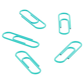 Скрепки 28мм, Berlingo, 100шт., цветные, ПВХ упак., европодвес, голубые фото Скрепки 28мм, Berlingo, 100шт., цветные, ПВХ упак., европодвес, голубые