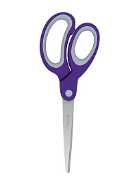 Ножницы для левшей Berlingo 17см, эргономичные ручки, мягкие вставки европодвес