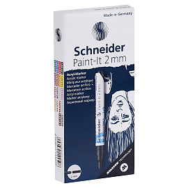 Маркер акриловый Schneider "Paint-It 310" 2мм, пулевидный, пастельный зеленый