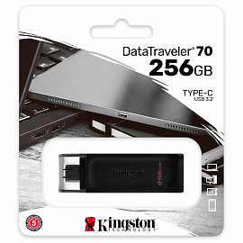 Флешка USB 3.0 256 ГБ Kingston Datatraveler 70 (DT70/256GB)
