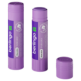 Клей-карандаш Berlingo "Indicator", 08г, с цветным индикатором, ПВП