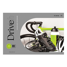 Альбом для рисования 12л., А4, на скрепке BG "Моя энергия