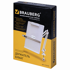 Держатель бумаг BRAUBERG, на струбцине, 510195 фото Держатель бумаг BRAUBERG, на струбцине, 510195
