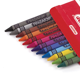 Восковые мелки ПИФАГОР "СОЛНЫШКО", НАБОР 12 цветов, 227279 фото Восковые мелки ПИФАГОР "СОЛНЫШКО", НАБОР 12 цветов, 227279