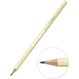 Карандаш чернографитный HB Stabilo Schwan Pastel заточенный круглый желтый корпус фото Карандаш чернографитный HB Stabilo Schwan Pastel заточенный круглый желтый корпус