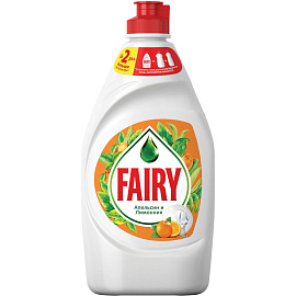 Средство для мытья посуды Fairy Апельсин и Лимонник гель 0.45 л фото Средство для мытья посуды Fairy Апельсин и Лимонник гель 0.45 л