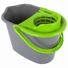 Ведро с отжимом York 10 л пластик (сливной носик)