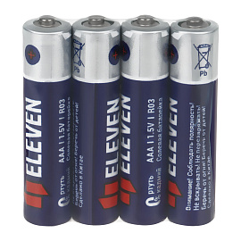 Батарейка Eleven AAA (R03) солевая Цена за 1 батарейку фото Батарейка Eleven AAA (R03) солевая Цена за 1 батарейку