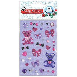 Наклейки "Хрустальные стразы", с европодвесом, ЛИПУНЯ, АССОРТИ