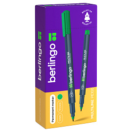 Маркер перманентный Berlingo "Multiline PE100" зеленый, пулевидный, 1мм фото Маркер перманентный Berlingo "Multiline PE100" зеленый, пулевидный, 1мм