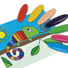 Восковые мелки фигурные BRAUBERG KIDS "Батоны", 12 цветов, 273093