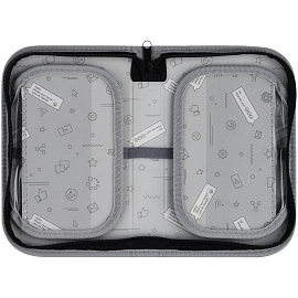 Пенал 1 отделение, 200*130 ArtSpace "Cat", две откидные секции, ткань