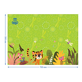 Клеенка для уроков труда Мульти-Пульти "Тигр", 50*70см, ПВХ