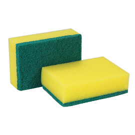 Губка для посуды Paclan Practi Maxi поролон 9.5x6.5 см с абразивным слоем (3 штуки в упаковке)