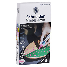 Маркер акриловый Schneider Paint-It 320 чёрный (толщина линии 4 мм) фото Маркер акриловый Schneider Paint-It 320 чёрный (толщина линии 4 мм)
