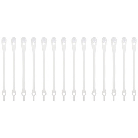 Шнурки силиконовые БЕЛЫЕ 14 шт., диаметр 4 мм, SHEGRA (ШЕГРА), 701718