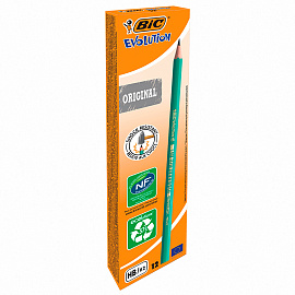 Карандаш чернографитный HB Bic Evolution Эко заточенный шестигранный
