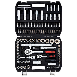 Набор инструментов для автомобиля, 108 предметов, пластиковый кейс, RABBITEX (РАББИТЕКС), 671339