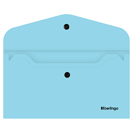 Папка-конверт на кнопке Berlingo "Instinct" С6, 200мкм, аквамарин