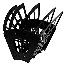 Лоток для бумаг веерный СТАММ "Эконом", 5-ти секционный, черный фото Лоток для бумаг веерный СТАММ "Эконом", 5-ти секционный, черный