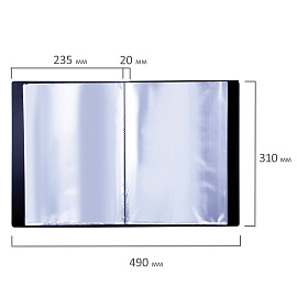 Папка 30 вкладышей BRAUBERG стандарт, черная, 0,6 мм, 221600 фото Папка 30 вкладышей BRAUBERG стандарт, черная, 0,6 мм, 221600