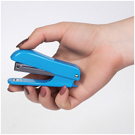 Степлер №10 OfficeSpace до 12л., пластиковый корпус, синий фото Степлер №10 OfficeSpace до 12л., пластиковый корпус, синий