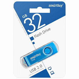 Флеш-диск 32 GB SMARTBUY Twist USB 2.0, синий, SB032GB2TWB